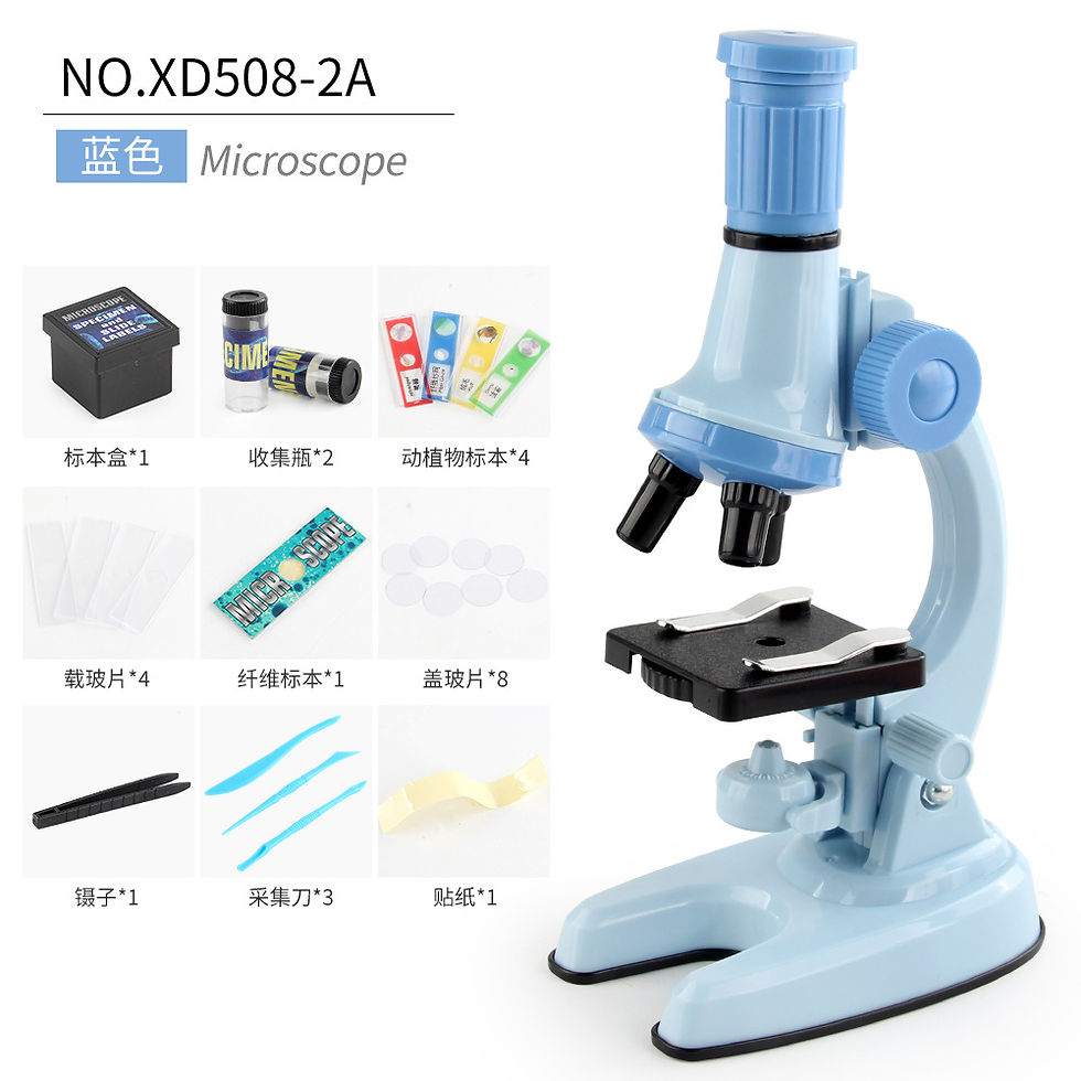 الصورة المصغرة: Children's Science Microscope LED High Definition Light Science Experimental edu
