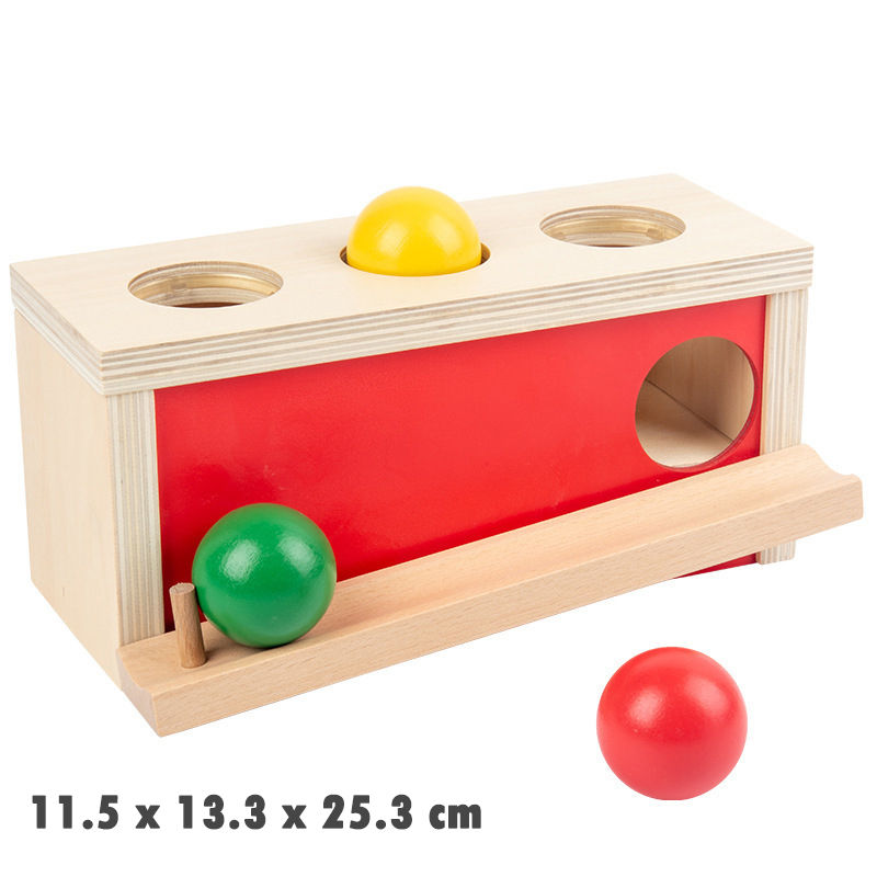 Thumbnail: Kindergarten Montessori Wooden Toys Winder Object Permanence Box Coin Box Drawer