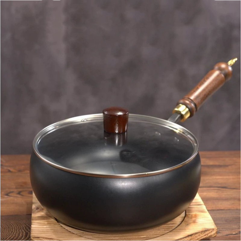 Easy to cook cast iron skillet cast iron pot keep warm Stirfry boil and simmer N