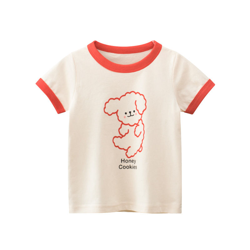 الصورة المصغرة: 2025 Korean Summer Flower Short Sleeve T-shirts For Girls 2-8 Years Cotton Toddl
