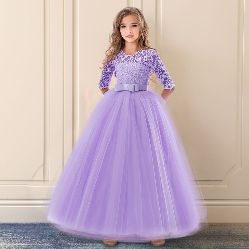 Thumbnail: Teen Girls Long Dress Bridesmaid Kids Dresses For Girls Children Princess Party 