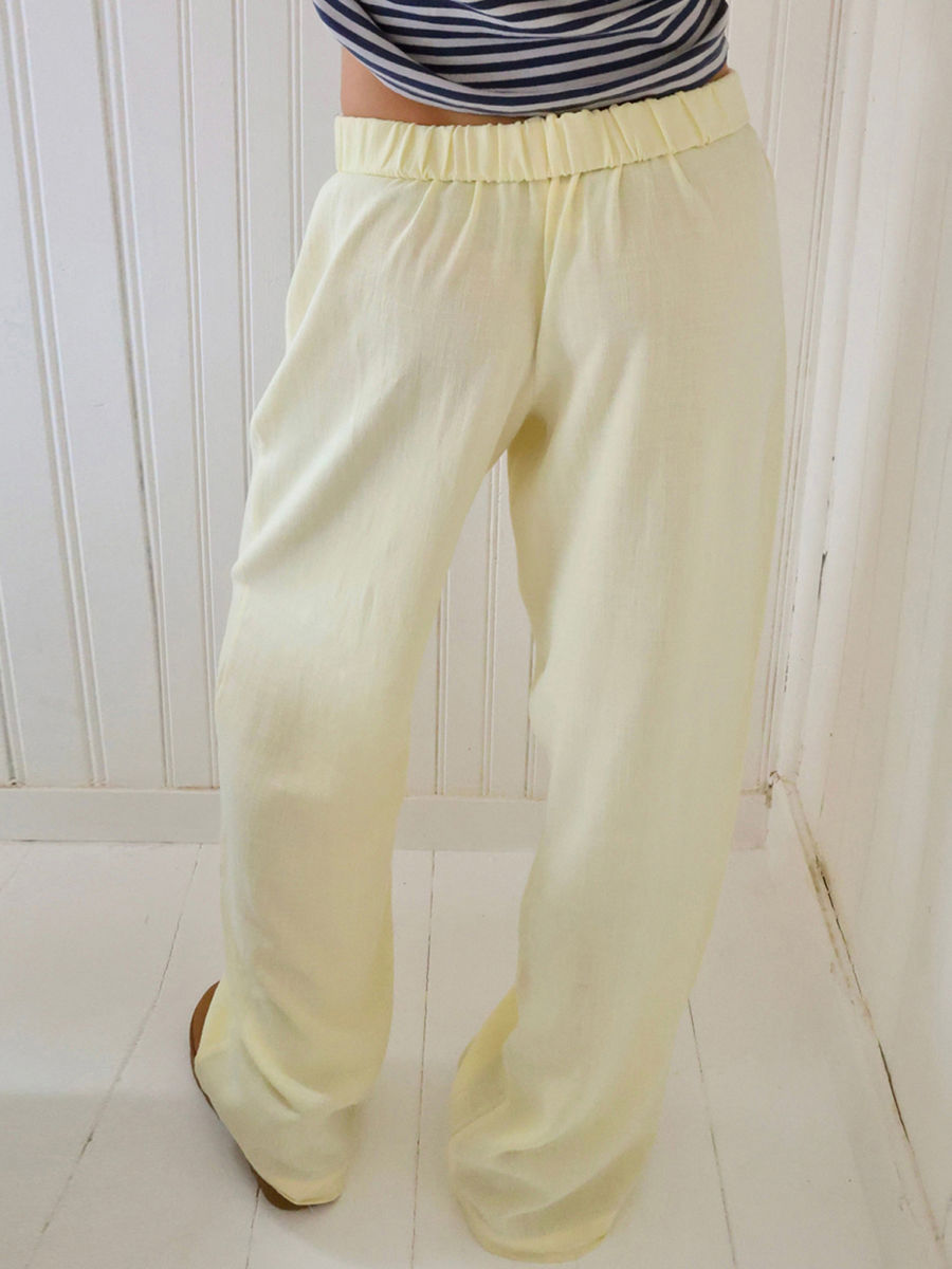 Thumbnail: 2024 New Fashion Women Casual Pants, Elastic Waist Solid Loose Trousers Lounge P