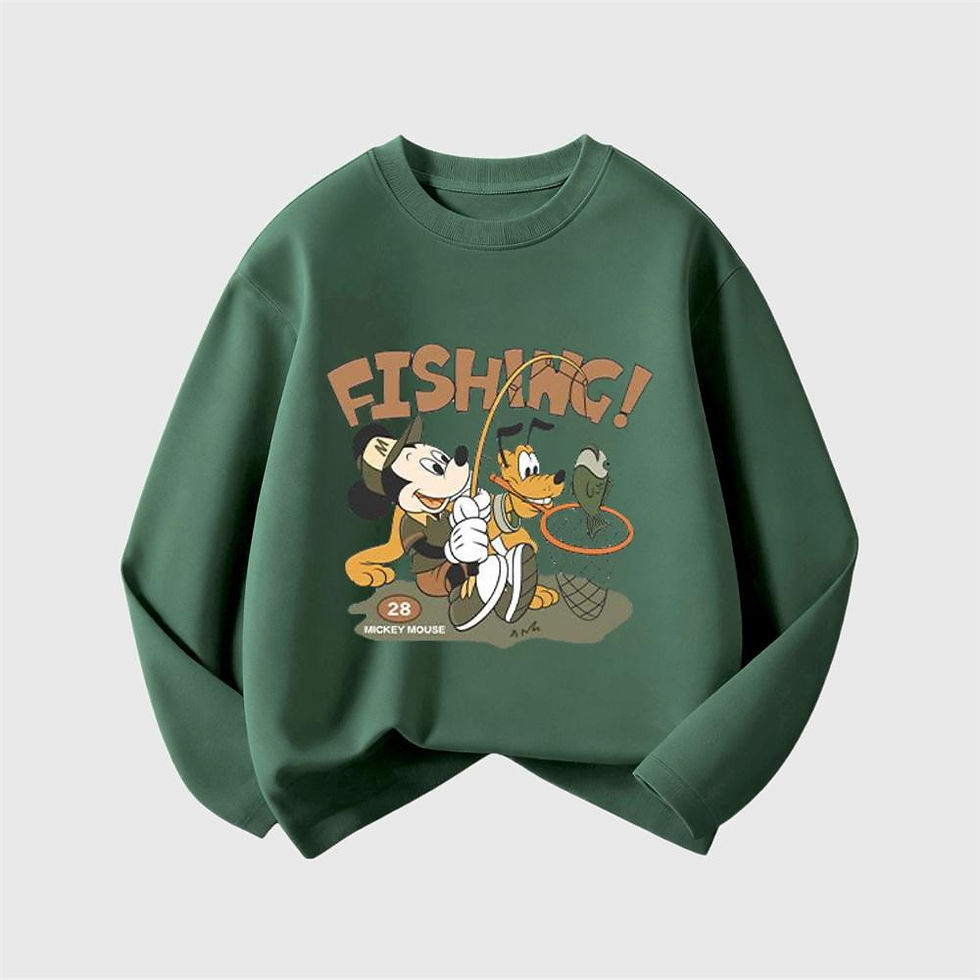 الصورة المصغرة: Long Sleeve T-shirts For Boys Mickey Mouse Crewneck Tops New Style Crewneck Tees