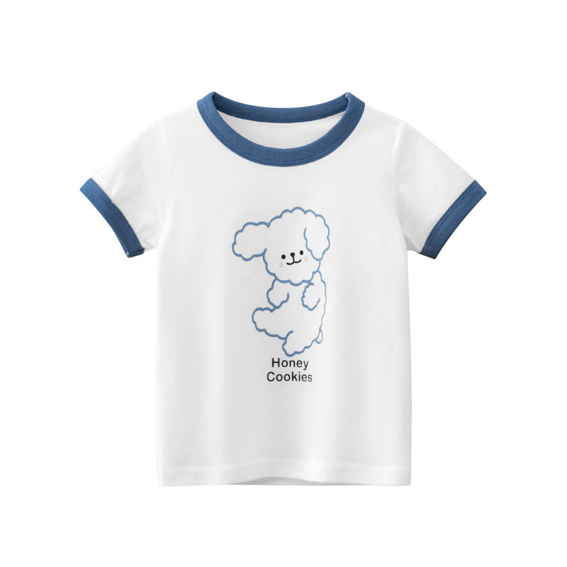 الصورة المصغرة: 2025 Korean Summer Flower Short Sleeve T-shirts For Girls 2-8 Years Cotton Toddl