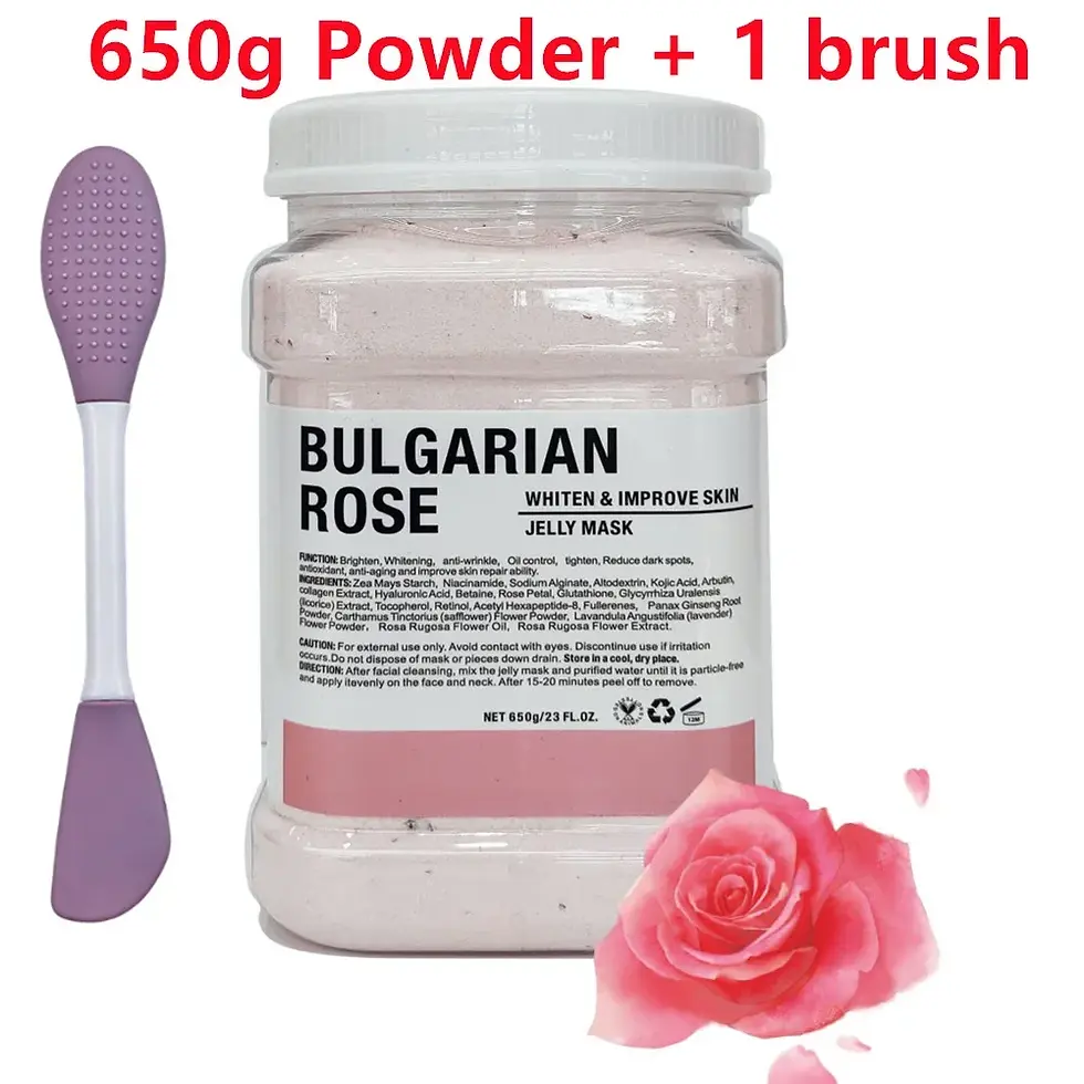 Thumbnail: 650g Chamomile Hyaluronic Acid Facial Moisturizing Mask Powder with Silicone Bru