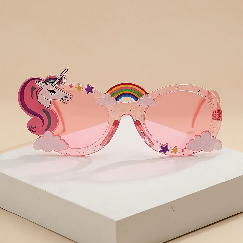 Thumbnail: Children's Cartoon Unicorn Sunglasses Kids Boys Girls Cute Rainbow Sun Glasses P