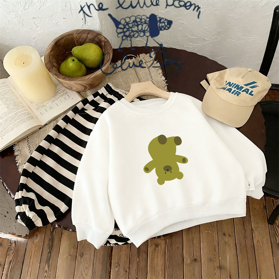 الصورة المصغرة: New Cute Sweatshirts Kids Casual Loose Clothes Children Fashion Crewneck Hoodie 