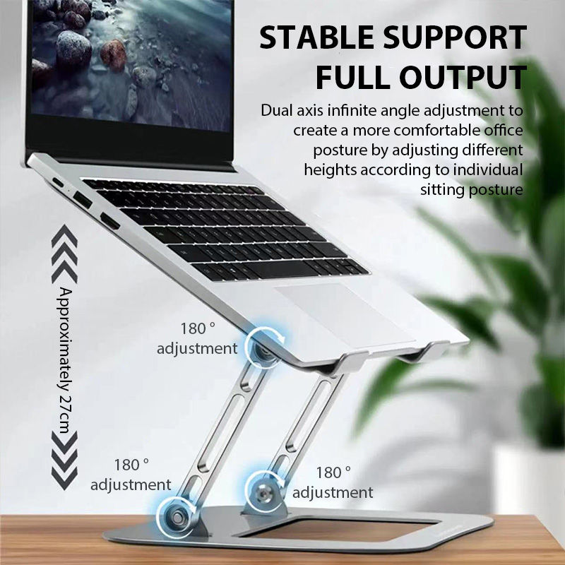 الصورة المصغرة: XMSJ Laptop Stand Adjustable Carbon Steel Notebook Tablet Stand Up to 17 Inch Ma