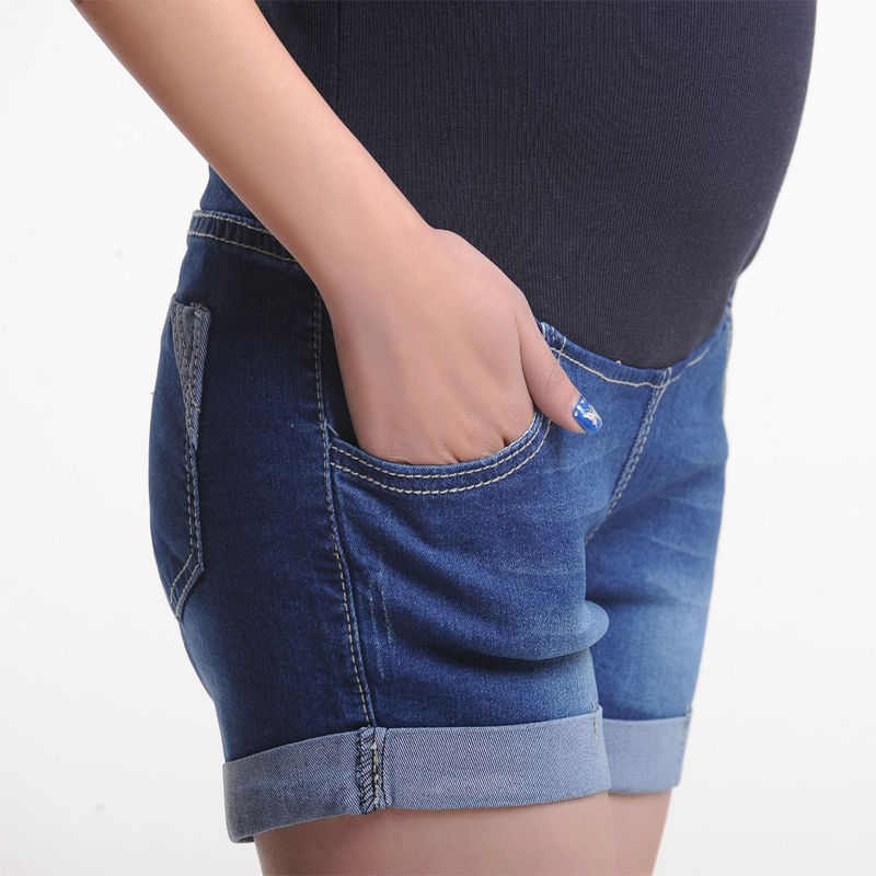 Thumbnail: Summer Maternity Short Pregnant Denim Jean Mommy Clothing Pregnancy Jeans Matern