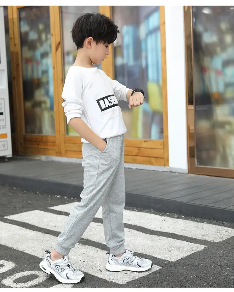 الصورة المصغرة: Autumn Winter Kids Teenage Boys Casual Sport Pants Fleece Trousers Jogger Pant f