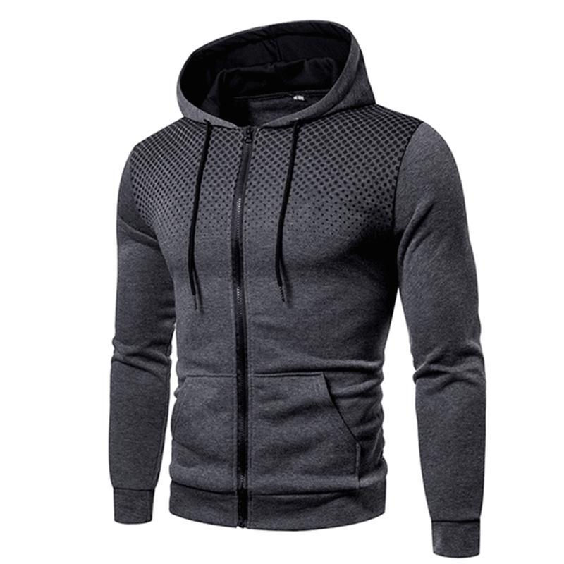 الصورة المصغرة: 2023 Zipper Men Jackets Autumn Winter Casual Fleece Coats Bomber Jacket Scarf Co