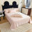 Thumbnail: 4Pcs Princess Wedding Bedding Set Korean Style Lace Flowers Embroidery Duvet Cov