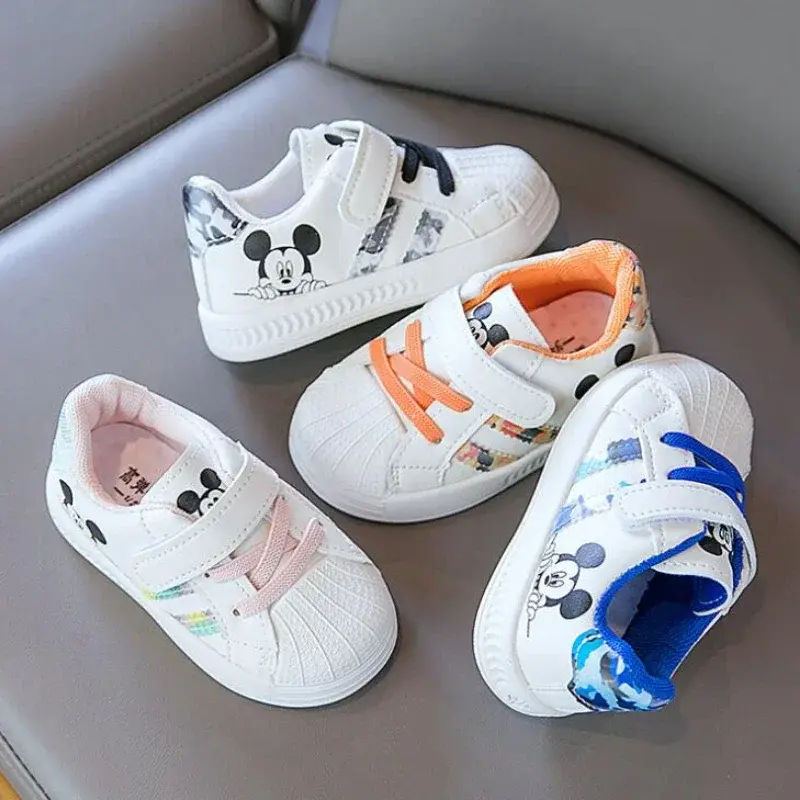 Thumbnail: Disney White Casual Shoes For Baby Boy Girl Brand Children Sneaker Mickey Mouse 