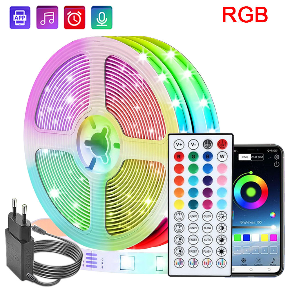 Led Lights for Room Music Sync RGB Led Strip Lights 10m 20m 30m Flexible Ribbon