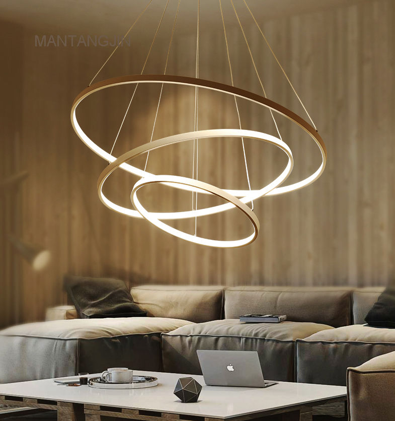 Thumbnail: Black/White/Golden Modern pendant lights for living room dining room 4/3/2/1 Cir