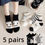 Thumbnail: 10 Pairs Women Low Tube Socks Set Cute Bear Pattern Fashion Breathable For Femal