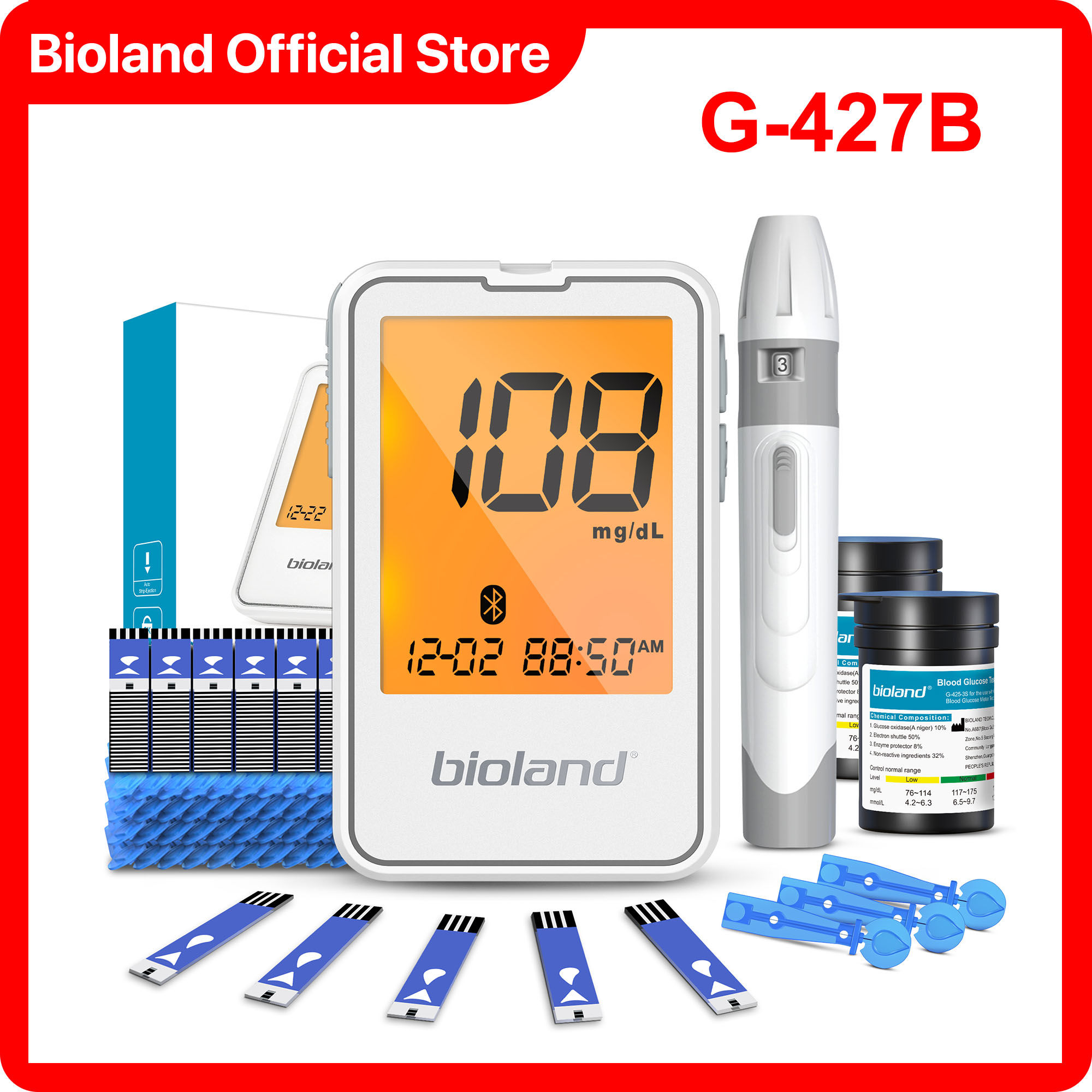 Glucometer Blood glucose meter G-427B Diabetes Glucose test strips Glucose monit