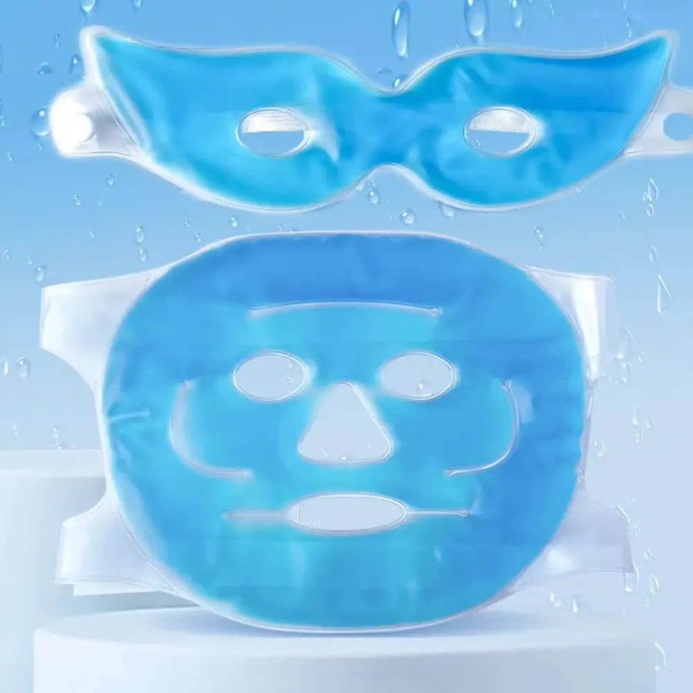 Face Cooling Mask Gel Eye Mask Ice Pack Cooling PVC Hot Cold Therapy Skin Care T