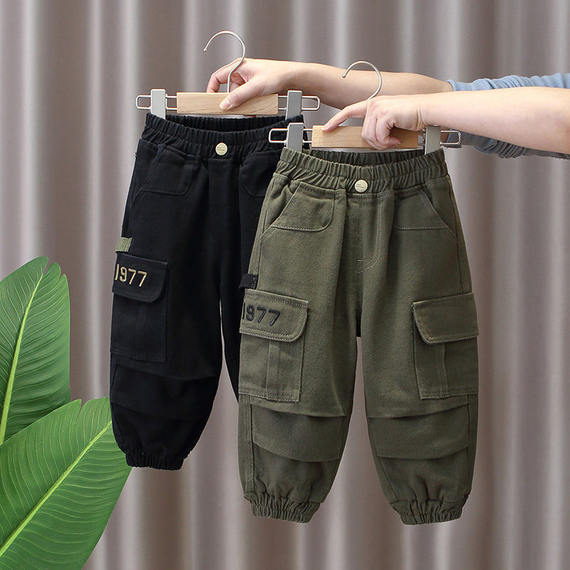 الصورة المصغرة: Spring and Autumn Kids Boys Pants 2025 New style Children's Handsome Cargo pants