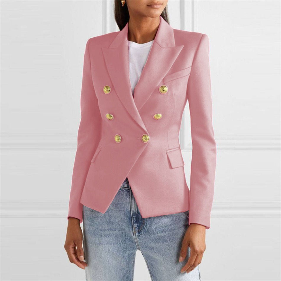الصورة المصغرة: Spring and Autumn New Blazers for Women Clothing Autumn and Winter Solid Color F
