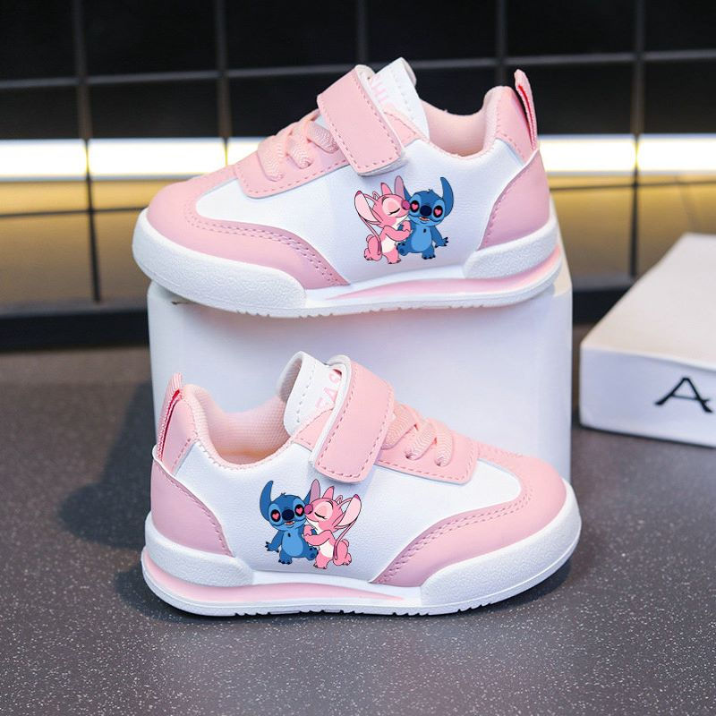 الصورة المصغرة: Boys Girls Stitch  Kids Athletic Sneakers Toddler Casual Sports Shoes Soft Breat