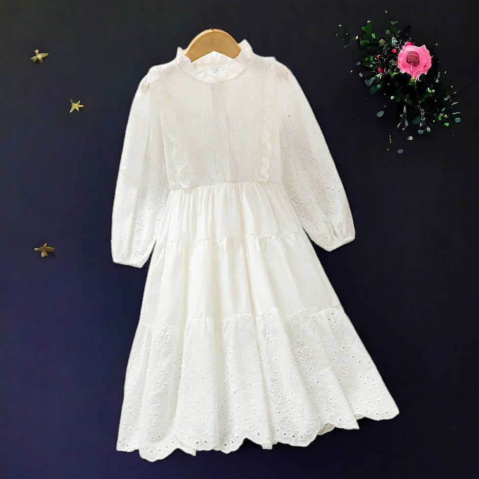 Girls outfits White Princess Dresses for Kids Party Maxi Dress Teenagers School
