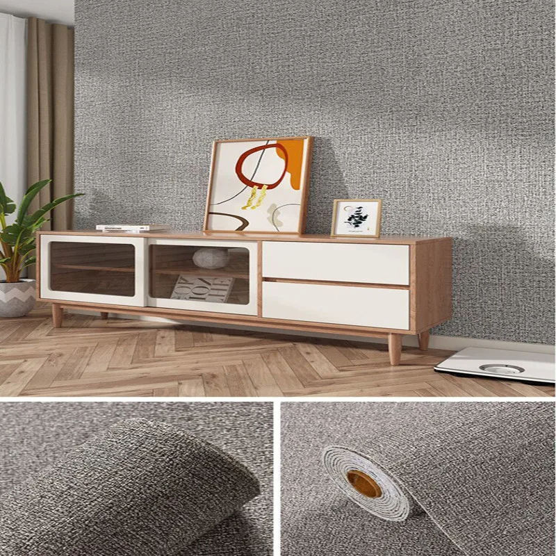 Thumbnail: Linen 3D Foam Self-adhesive PVC Solid Color Thickened Waterproof Background Wall