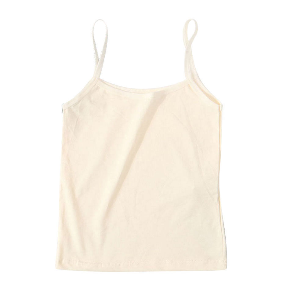 الصورة المصغرة: Girls Development Period Solid Color Cotton Soft Breathable Underwear Vest Girls