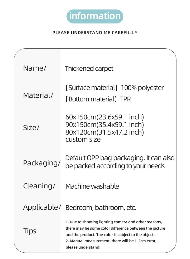 Thumbnail: Soft Comfortable Thick Plush Floor Mat,Bathroom Floor Rug,Bedroom Carpet,Living 