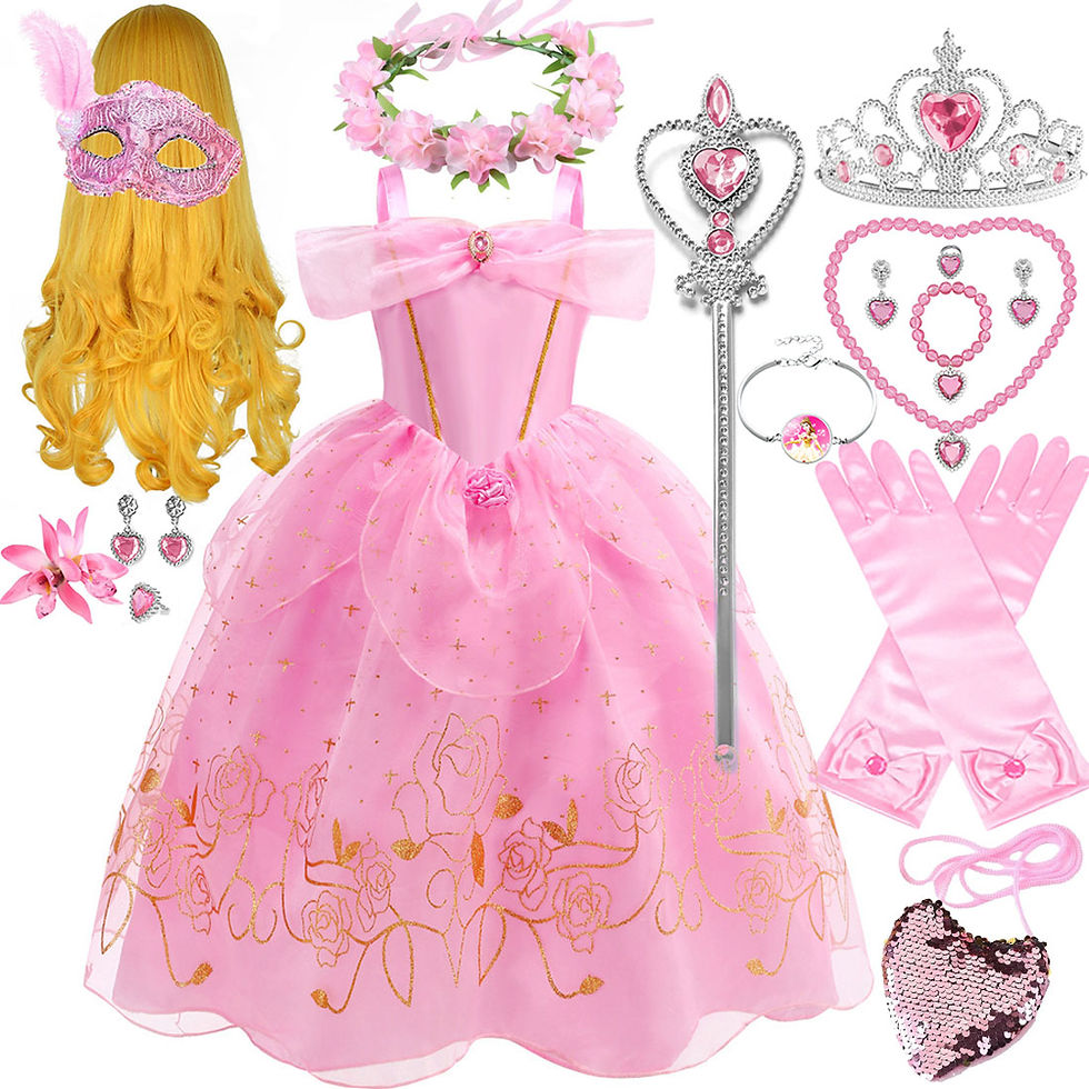 الصورة المصغرة: Summer Pink Aurora Princess Dress For Girl Cosplay Sleeping Beauty Cute Sling Sl