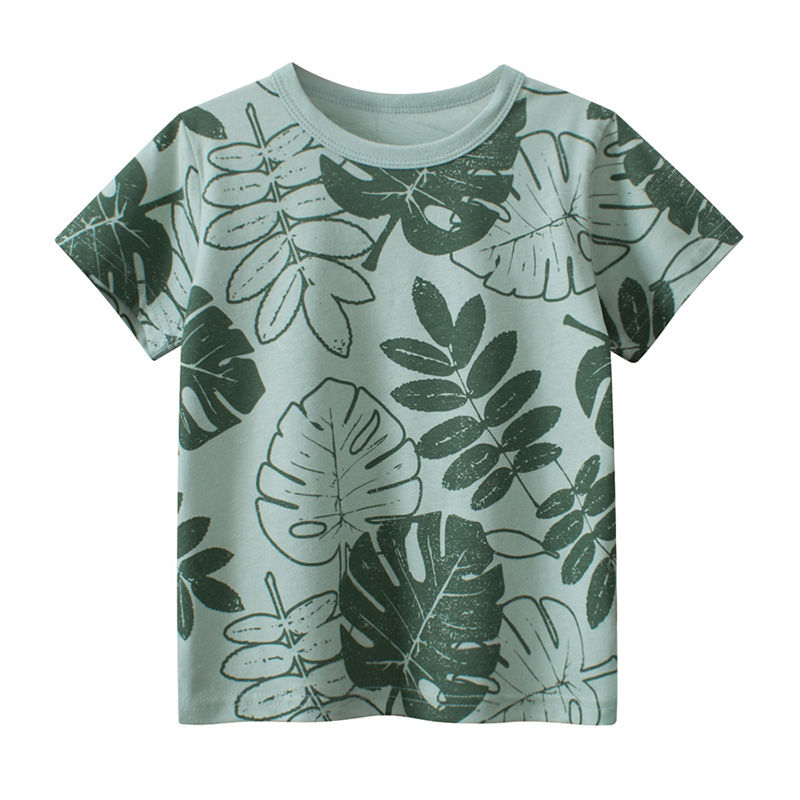 الصورة المصغرة: OLEKID 2025 Summer Children Boys Clothing Printed Cartoon Boys T-Shirts 2-8 Year