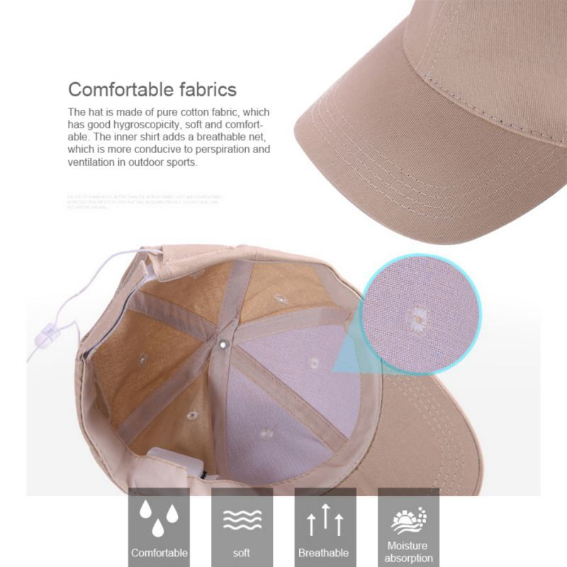 Thumbnail: Fashion Bluetooth 5.0 Headphones Headset Baseball Cap Wireless Summer Hats With 