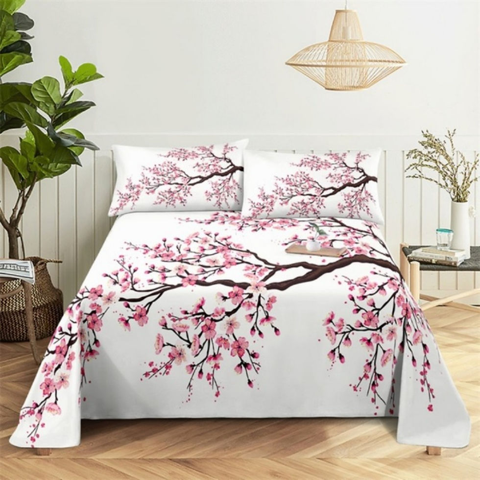Thumbnail: Bedroom Sheet Set Gorgeous Flowers Digital Printing Bedding Sheet Pillow Case Be