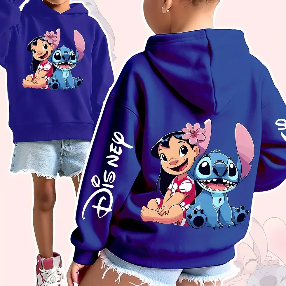 الصورة المصغرة: Girls Boys Hoodies Casual Cartoon Fun Printed Children's Tops Disney Star Baby C
