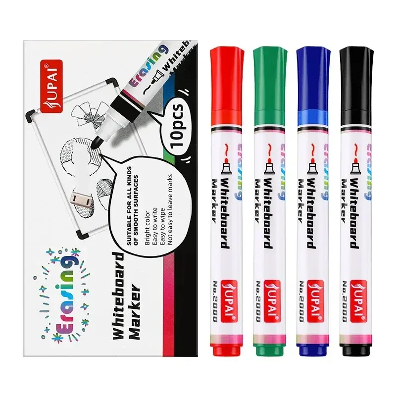 الصورة المصغرة: 4 Colors Dry Erase Whiteboard Marker Pen Blackboard Erasable Chalk Pens Low Odor