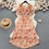 Thumbnail: YuooMuoo Women Chiffon Floral Long Dress Korean V-neck Short Sleeve A-line Party