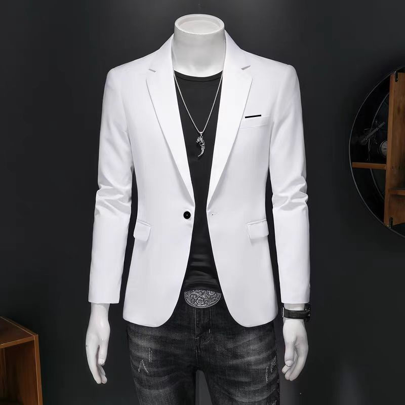 الصورة المصغرة: Black Men's Suit Jackets Business Coat Korean Style Clothes Vintage Clothing Cla