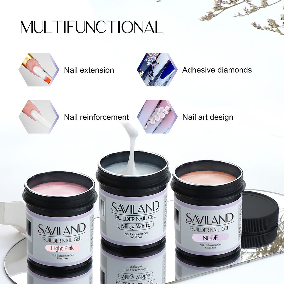 الصورة المصغرة: Saviland 100g Builder Nail Gel White Nude Pink Nail Extension Gel Multifunctiona