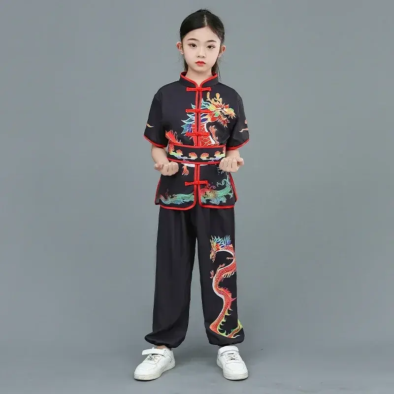 الصورة المصغرة: Children's Clothing Wushu Kids Clothes Boy Girl Suit Uniform Baby Stage Children