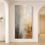 Thumbnail: 100% Hand Drawn Abstract Oil Painting Original Wall Art Picture Top Gray Gold Fo