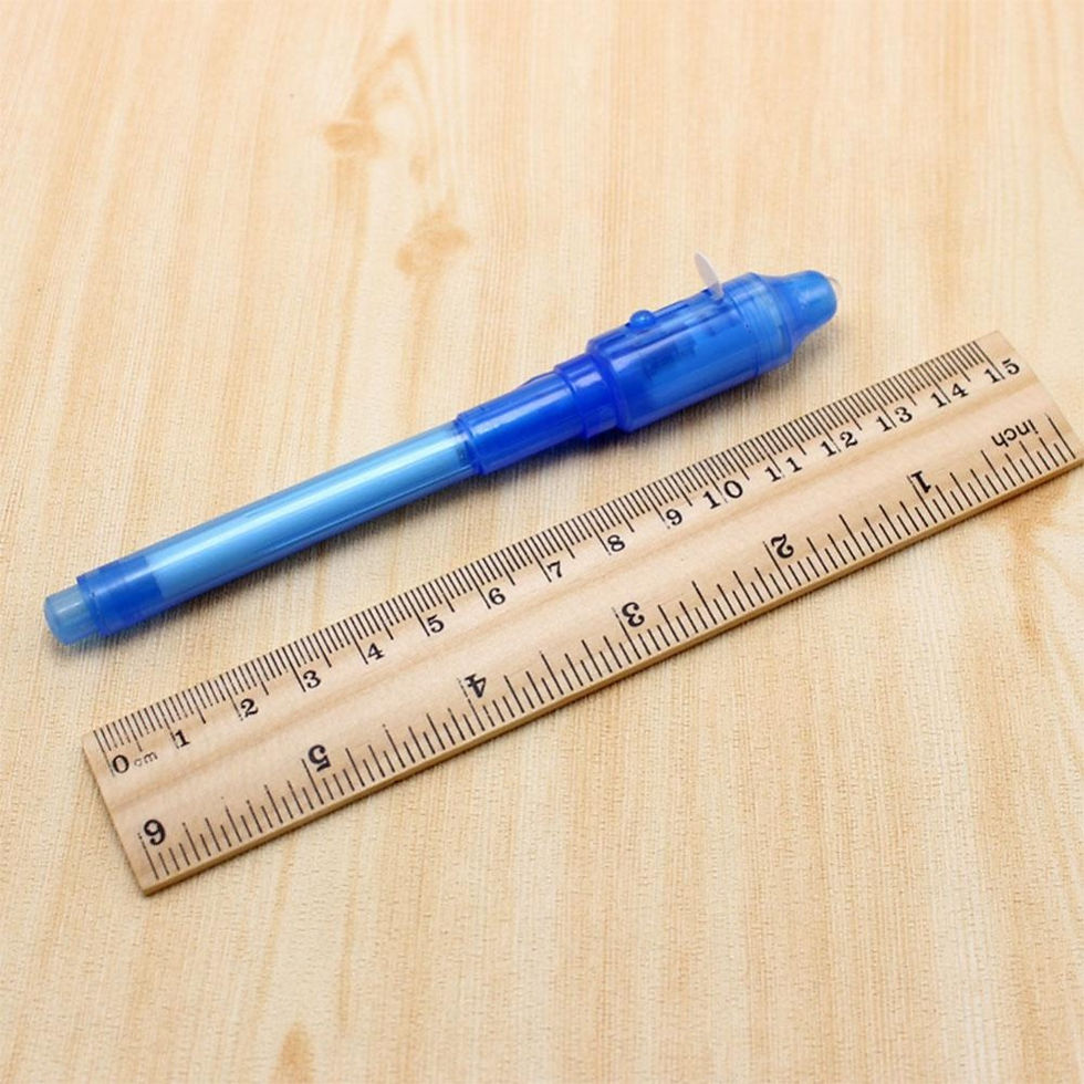 الصورة المصغرة: 4pcs/lot Luminous Light Pen Magic Purple 2 In 1 UV Black Light Combo Drawing Inv