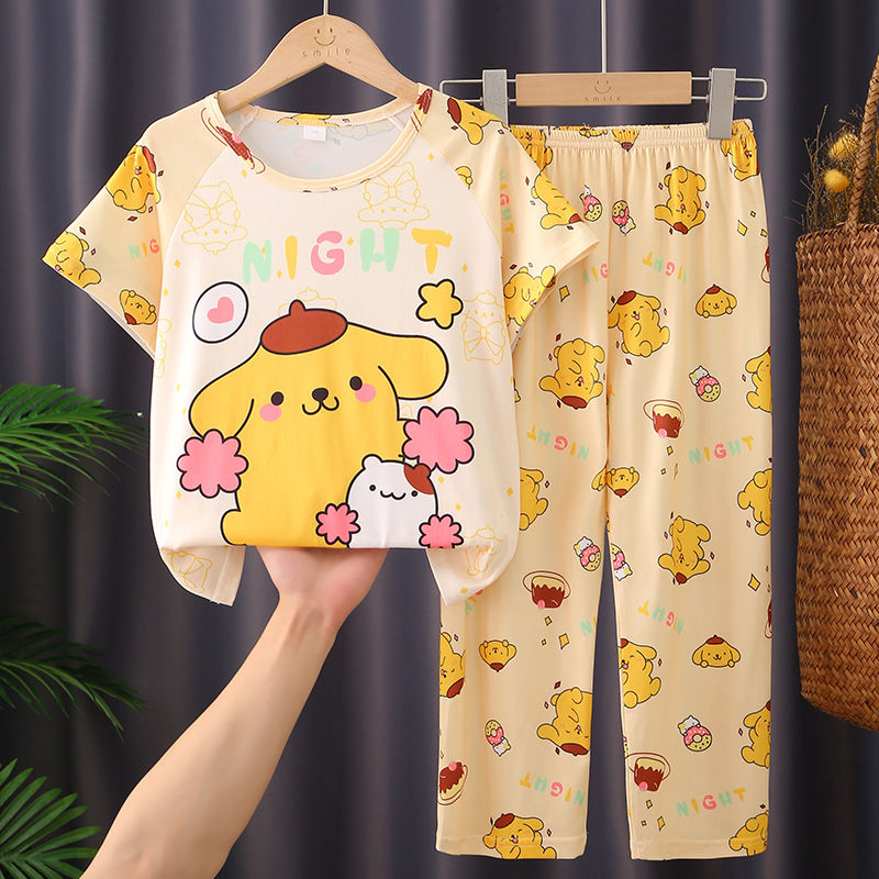 الصورة المصغرة: MINISO Snow White Princesss Girls Pajamas Sets Children Sleepwear Kids Nightwear