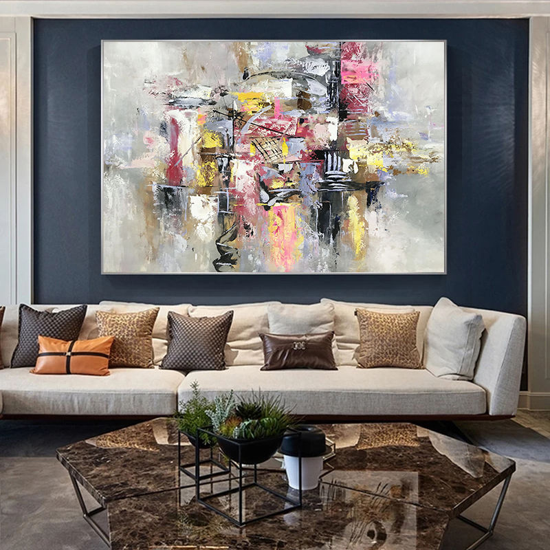 الصورة المصغرة: Nordic Modern Canvas Wall Art Canvas Graffiti Canvas Painting Mural Posters and 