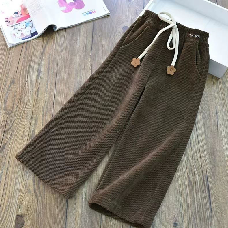 الصورة المصغرة: Kids Pants Floral Elasticated Wide-leg Pants Slacks Girls Pants Kids Clothes Gir