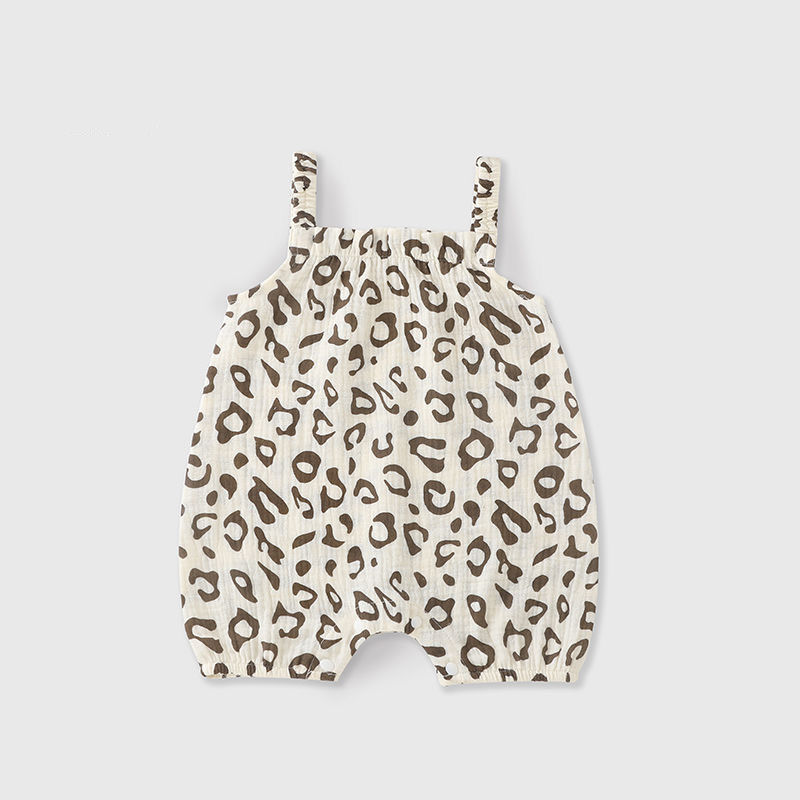 الصورة المصغرة: Baby Summer Jumpsuit Newborn Muslin Cotton Clothes Boys Girls Soft Sleeveless Su