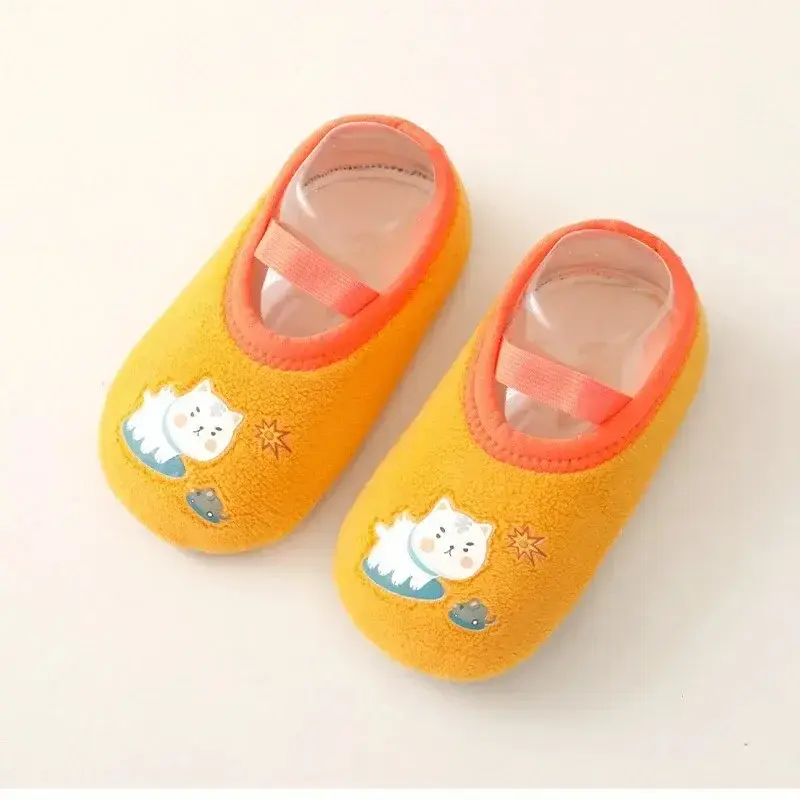 Thumbnail: Baby Anti-slip Socks Newborn Warm Crib Floor Shoes with Rubber Sole for Children
