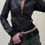 Thumbnail: Y2k American Retro Gothic Hot Girl Zipper Long Sleeve Jacket Women Fashion Punk 