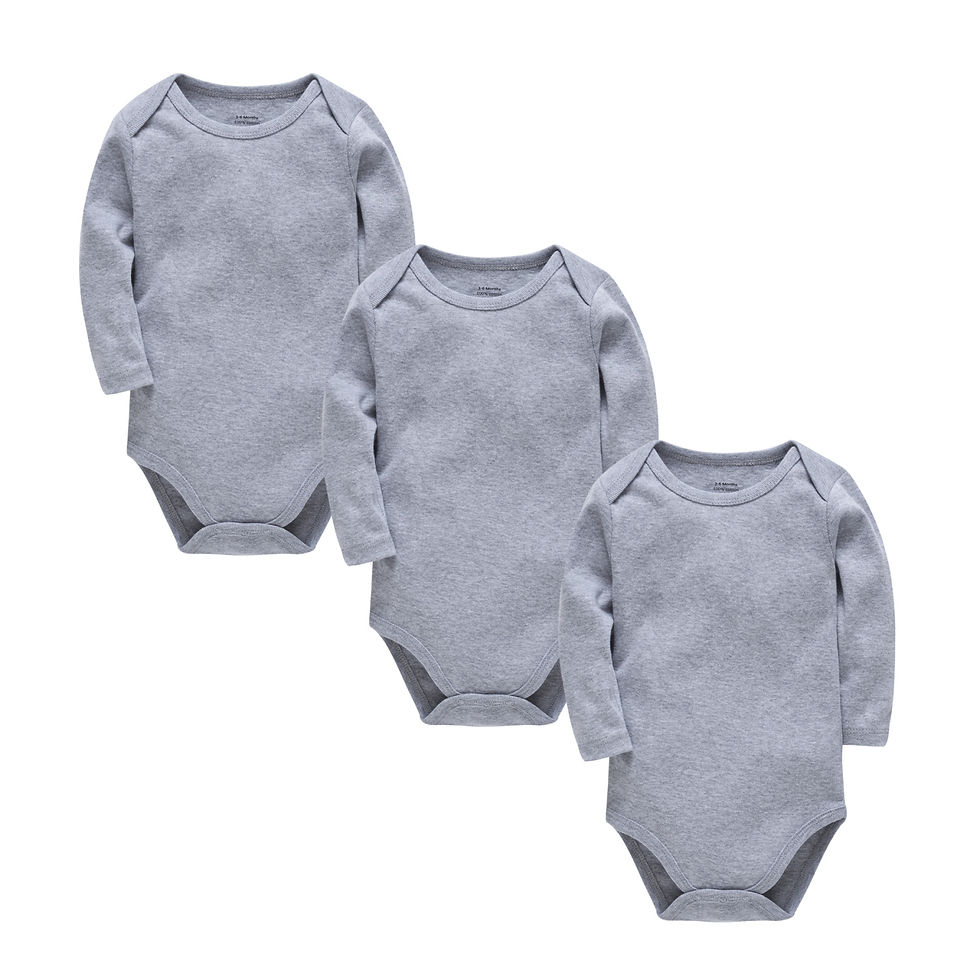 الصورة المصغرة: 1/3 Pcs KAVKAS Baby Clothing Rompers Boys 100% Cotton Plain Bodysuit Girls Blank