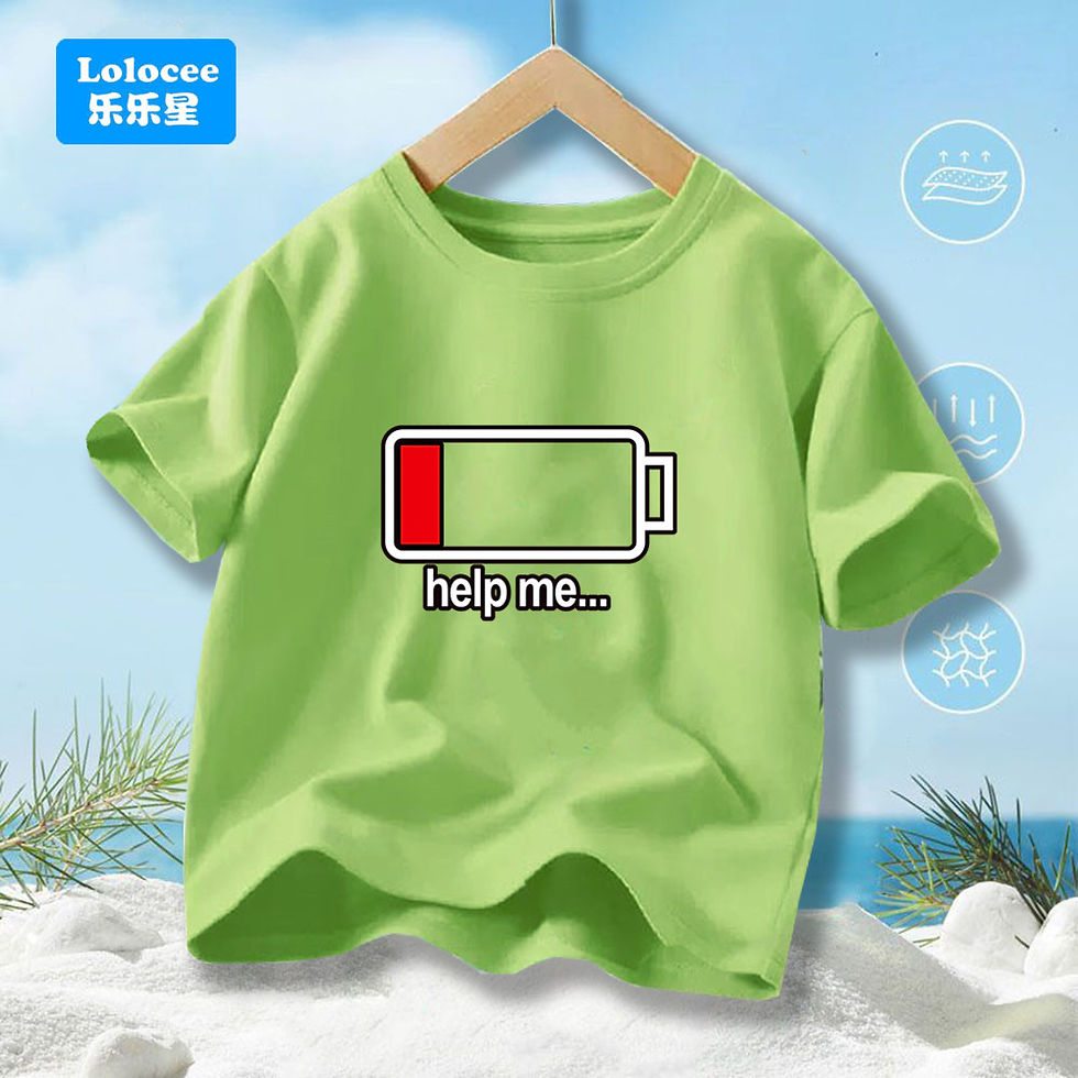 الصورة المصغرة: 2025 Daily Full Battery T-Shirt for Kids Short Sleeve Power intage Percentage 10