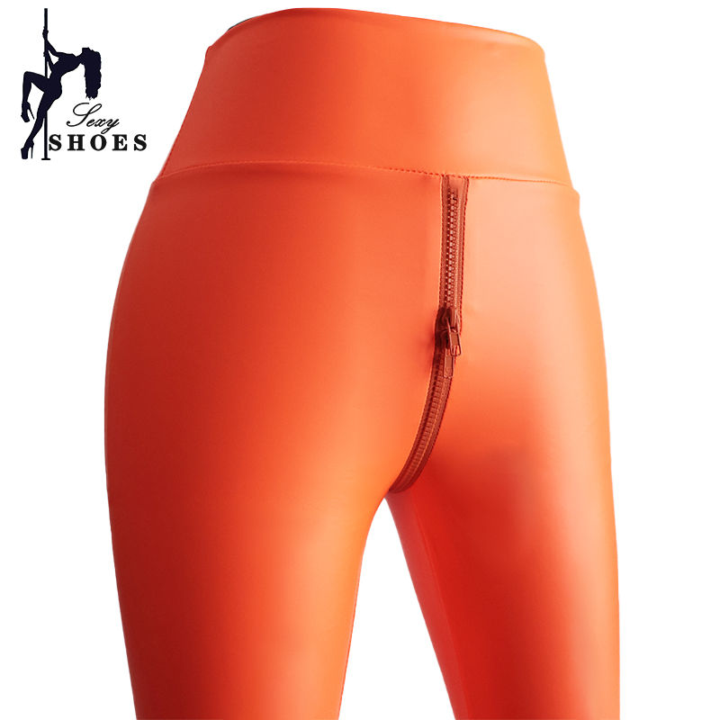 Sexy Bodycon Leggings Women High Waist PU Leather Stretch Slim Pencil Pants Doub